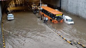 Delhi-NCR battered by heavy rain again, several areas waterlogged; IMD warns of more showers ahead | Delhi News