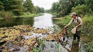 In 2001, scientists released 880 tiny weevils against a weed choking Texas waterways; by 2003, giant salvinia had almost disappeared | World News