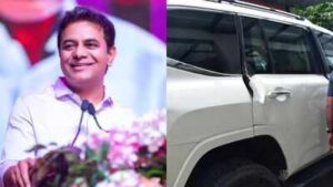 Kt Rama Rao Accident: Lorry hits BRS president KT Rama Rao’s car in Telangana | Hyderabad News