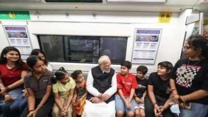 Watch: PM Modi takes metro ride to Delhi’s SRCC, interacts with students | India News