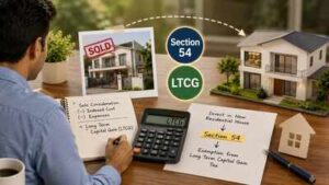 Sold a property funded entirely by you but jointly owned with your wife? You may claim 100% Section 54 LTCG exemption on a new home in your name; what your wife should report in her ITR